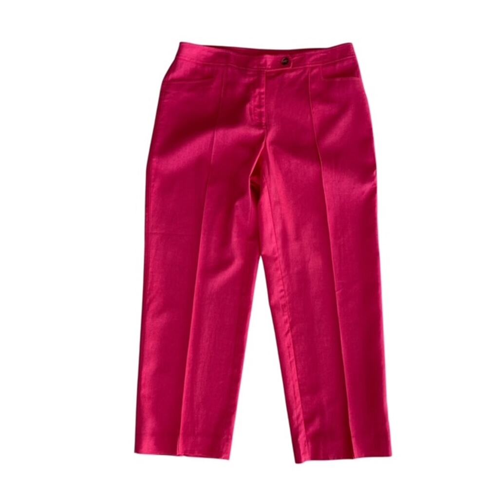 Anne Klein Hot Pink Linen Blend Dress Pants - Size 10